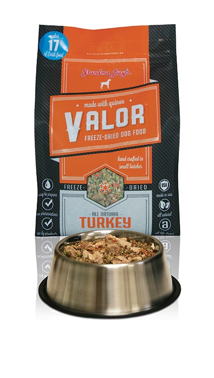 Grandma Lucy's Valor Turkey FD dog food 3lb, 10lb